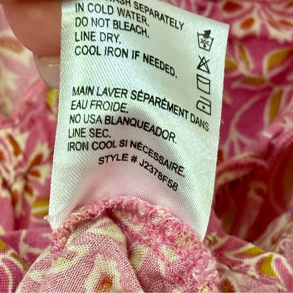 Patrons of Peace| Pink and Yellow Floral Cropped Tank Top Sz S - Picture 4 of 5